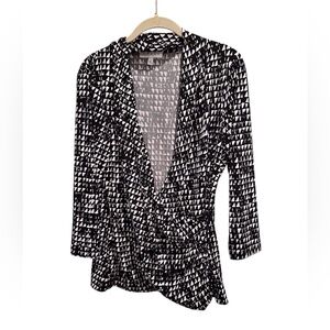 CHAUS New York faux wrap XL blouse